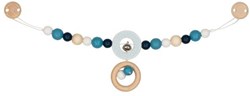 Heimess catena passeggino blu - giocattolo in legno con clip 40cm