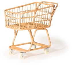  Poppie Toys Carrello della spesa in rattan