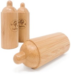 Poppie Toys biberon bambù bambole 8 cm giocattolo sostenibile