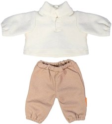 Miniland vestiti bambola maglione e pantaloni 38cm cotone rosa