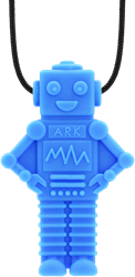 ARK Therapeutic collana da masticare giocattolo sensoriale per bambini e adulti - extra resistente - Royal Blue Speelse, robotvormige kauwketting met veel textuur voor sensorische zoekers.
