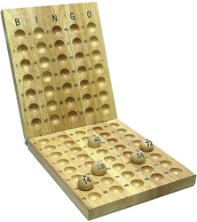 Longfield Games tabellone controllo Bingo legno - Accessorio Bingo 75 palline