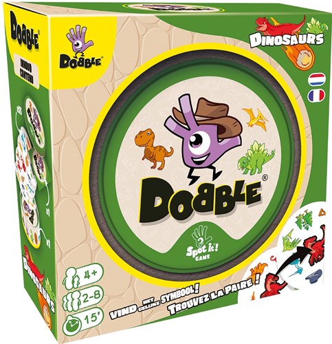 Asmodee Dobble gioco di carte Dinosauri - gioco di reazione per bambini e famiglia