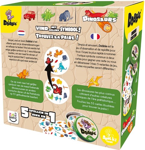 Asmodee Dobble gioco di carte Dinosauri - gioco di reazione per bambini e famiglia-3