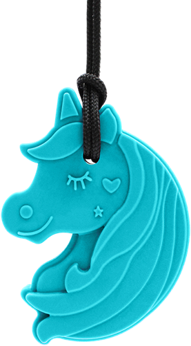 ARK Therapeutic collana sensoriale da masticare Chewnicorn per bambini e adulti Kauwketting in eenhoornvorm met hart en ster, voor lichte tot matige kauwers.