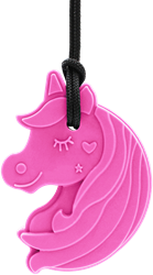 ARK Therapeutic collana da masticare giocattolo sensoriale unicorno rosa XT medium Kauwketting in eenhoornvorm met hart en ster, voor lichte tot matige kauwers.