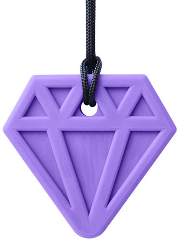 ARK Therapeutic collana da masticare diamante giocattolo lavanda XXT bambini Brede, diamantvormige kauwketting met lichte textuur, voor kinderen en volwassenen.