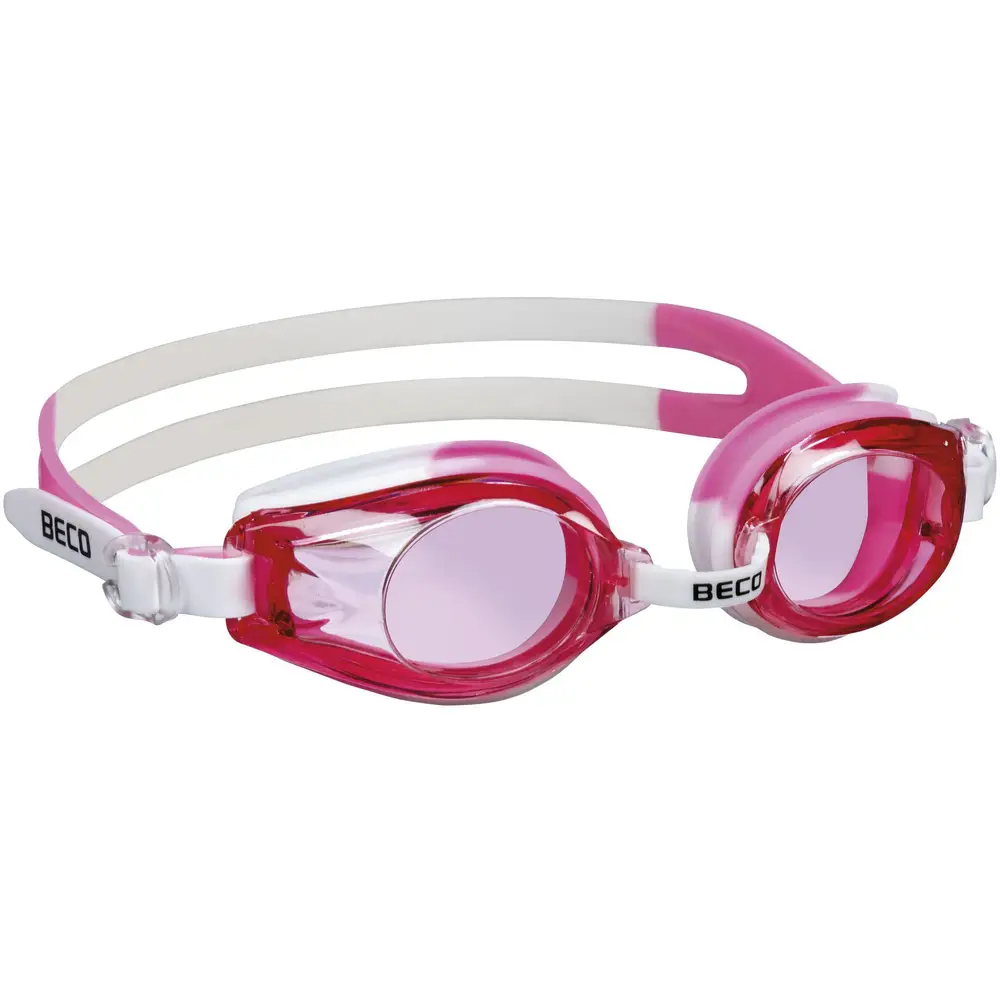 Beco occhialini da nuoto per bambini - bianco/rosa - protezione UV e antiappannamento