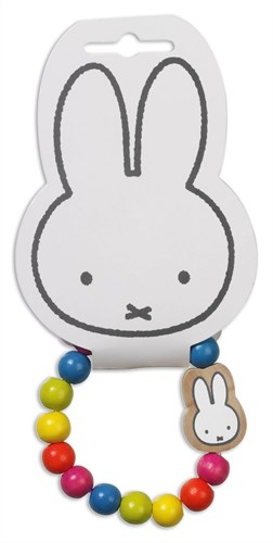 Bambolino Toys braccialetto perline legno Nijntje arcobaleno Miffy bambini-2