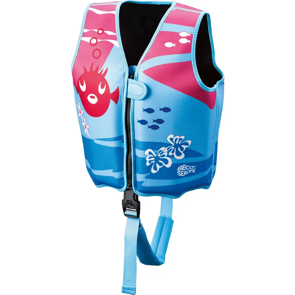 Beco giubbotto nuoto bambini Sealife blu rosa taglia M 18-30 kg aiuto galleggiamento
