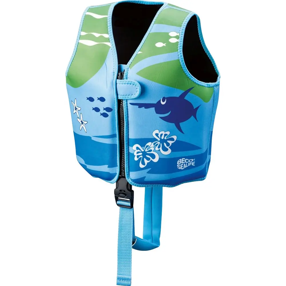 Beco giubbotto nuoto bambino Sealife blu verde taglia S 15-18 kg aiuto galleggiamento