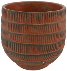 HBX natural living vaso terracotta ceramica Ø11xh10cm marrone