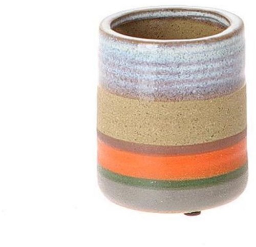 HBX natural living vaso da fiori ceramica multicolore Ø8,5xh10cm decorazione