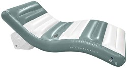 Swim Essentials Materassino Lounge di Lusso - Verde Bianco - Piscina 180 cm
