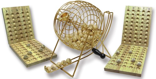 HOT Games Lotto-kienmol.24/18cm metallo 90 palline+tabellone