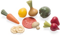 Dantoy Green Garden set giocattolo frutta e verdura - 10 pezzi - gioco di ruolo sostenibile