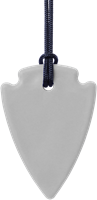 ARK Therapeutic collana da mordere giocattolo Arrowhead grigia per bambini Discrete kauwketting in pijlpuntvorm voor kinderen en volwassenen met kauwbehoefte, ook bij nagelbijten.