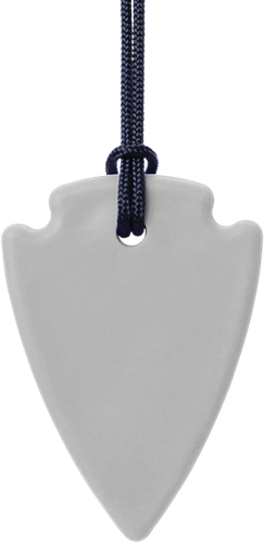ARK Therapeutic collana da mordere giocattolo Arrowhead grigia per bambini Discrete kauwketting in pijlpuntvorm voor kinderen en volwassenen met kauwbehoefte, ook bij nagelbijten.