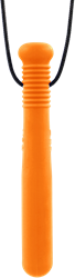 ARK Therapeutic collana da masticare giocattolo mazza da baseball arancione XXT Lange, gladde kauwketting in honkbalknuppelvorm, geschikt voor stevige kauwers.