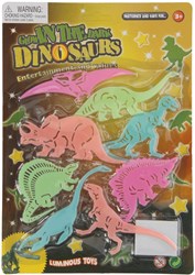 Adesivi dinosauro glow in the dark colorati per decorazione cameretta