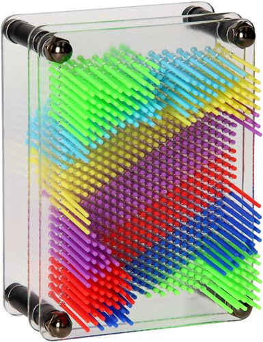 Gioco arte con chiodini arcobaleno creativo colorato plexiglass-2