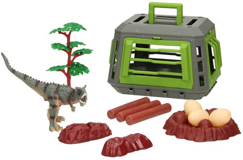 Set di gioco dinosauro con gabbia - set giocattolo per bambini - dinosauro giocattolo-2