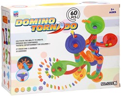 Domino Tornado pista di biglie set giocattolo 60 pezzi colorato