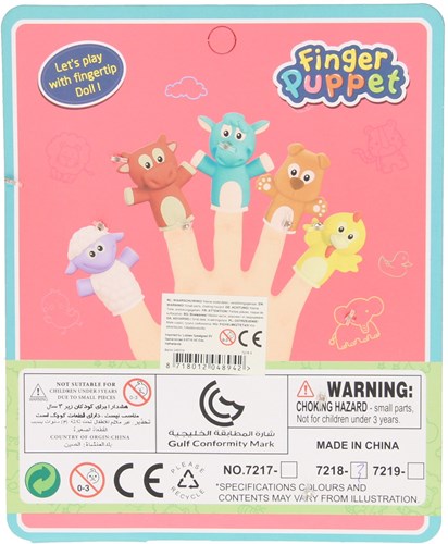 Animale da dito unicorno giocattolo plastica arancione per bambini-2