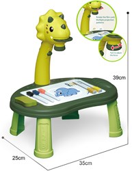 Tavolo proiettore disegni dinosauro verde 34 pezzi giocattolo creativo