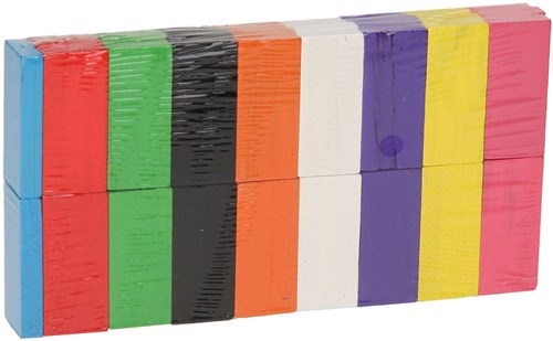 Blocchi domino in legno set giocattolo 50 pezzi per bambini-2