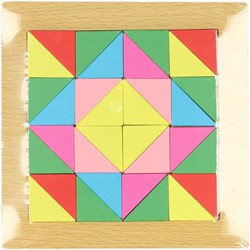 Lobbes puzzle in legno giocattolo Tangram triangoli multicolore
