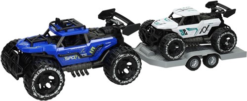 Albatros Hengelsport set di auto a frizione giocattolo con rimorchio - colorate e robuste-3