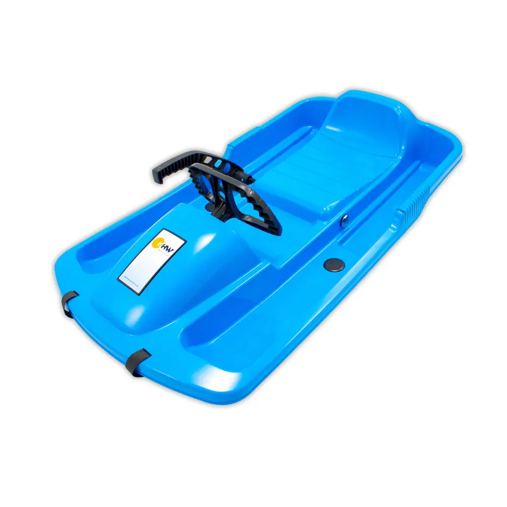 Vedes slittino Snow Fox iceblue con volante e freno per bambini