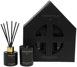 Countryfield confezione regalo nera diffusore e candela 19,5x6,5x22cm