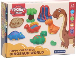Lobbes set pasta modellabile dinosauri - giocattolo creativo bambini - 4 colori