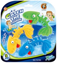 Duikvissen gratenpakhuis set giochi da immersione 3 pesci plastica