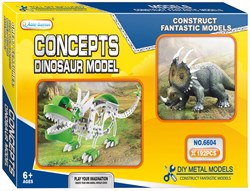 Lobbes set di costruzione in metallo dino Triceratops giocattolo creativo