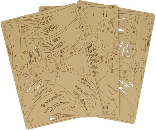 Lobbes kit di costruzione in legno aquila puzzle 3D giocattolo creativo-2