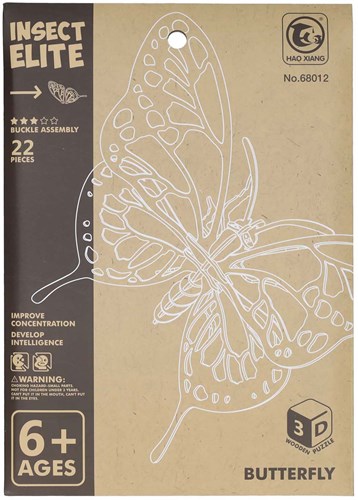 Lobbes kit di costruzione in legno farfalla puzzle 3D giocattolo creativo-3