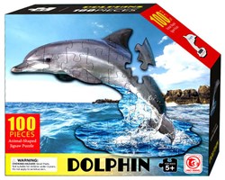 Lobbes puzzle delfino animali 100 pezzi giocattolo colorato