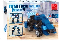 Lobbes set di costruzione robot trasformabile Titan blu 71 pezzi giocattolo