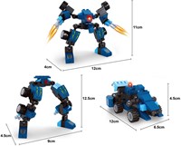 Lobbes set di costruzione robot trasformabile Titan blu 71 pezzi giocattolo-3