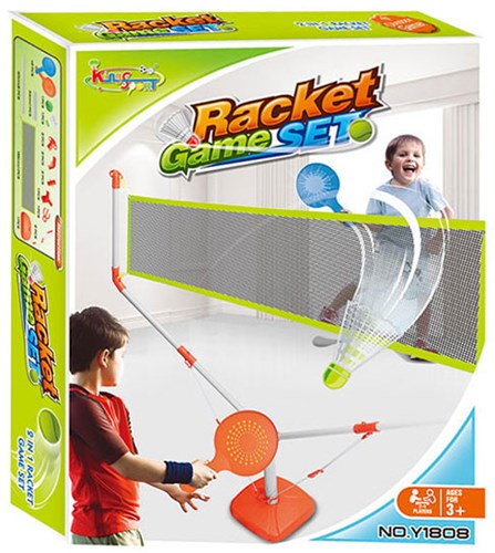 Grande rete sportiva da campeggio set gioco per bambini con racchette