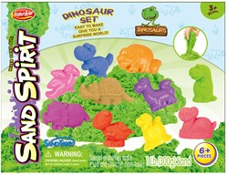 Lobbes sabbia modellabile set dinosauro con stampi per bambini
