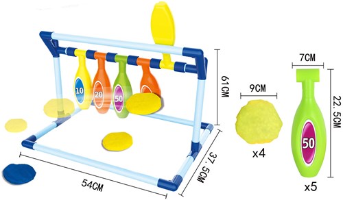 Gioco lancio bersaglio punti educativo bambini cartone multicolore-3