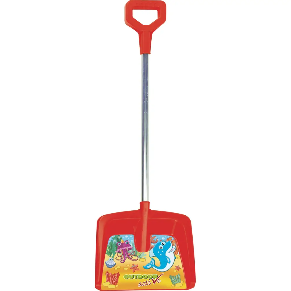 Vedes pala da neve giocattolo rossa 70cm per bambini giochi all'aperto