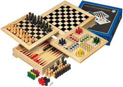 Philos raccolta di giochi in legno versione da viaggio - gioco da tavolo classico