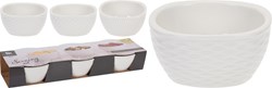Excellent Houseware set ciotole snack porcellana bianco 3 pezzi ciotola da portata