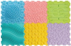 Stimove tappetini puzzle sensoriali massaggianti set di 6 - tappeto gioco
