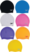 Speedo cuffia da nuoto junior in silicone - rossa - accessorio piscina bambini